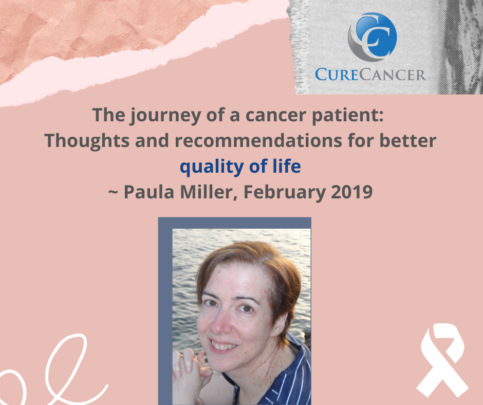 Paula Miller, February 2019, wished for the inclusion of electronic health in cancer care! 
