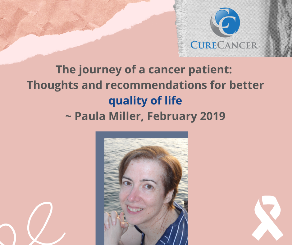Paula Miller, February 2019, wished for the inclusion of electronic health in cancer care!